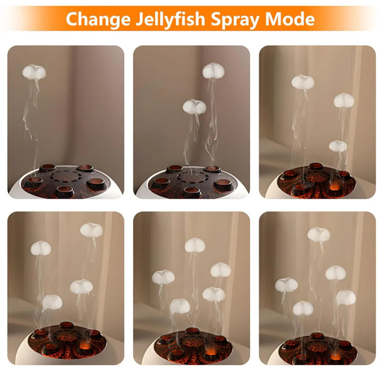 دستگاه رطوبت ساز و آروماتراپی طرح عروس دریایی Jellyfish V80