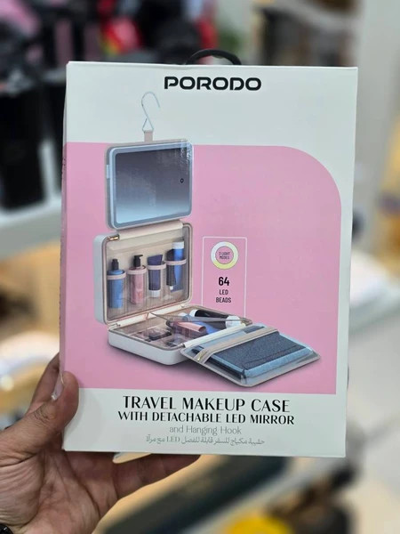 کیف آرایشی مسافرتی Porodo با آینه LED
