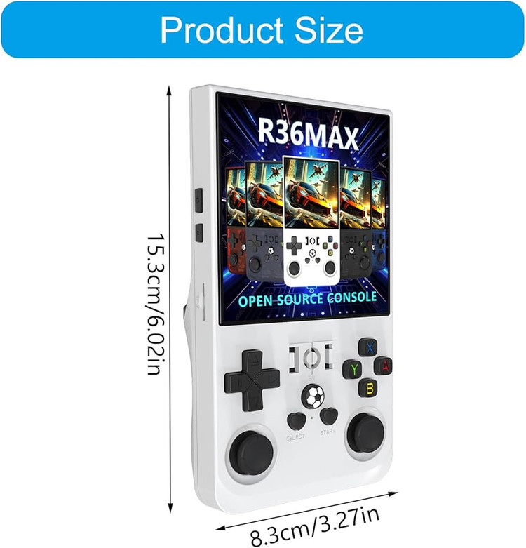 کنسول بازی دستی رترو مدل R36Max با صفحه نمایش IPS