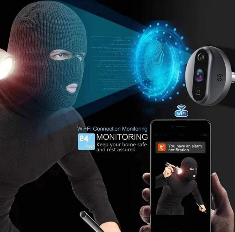 چشمی هوشمند دیجیتال همراه با مانیتور مدل ED_300PA