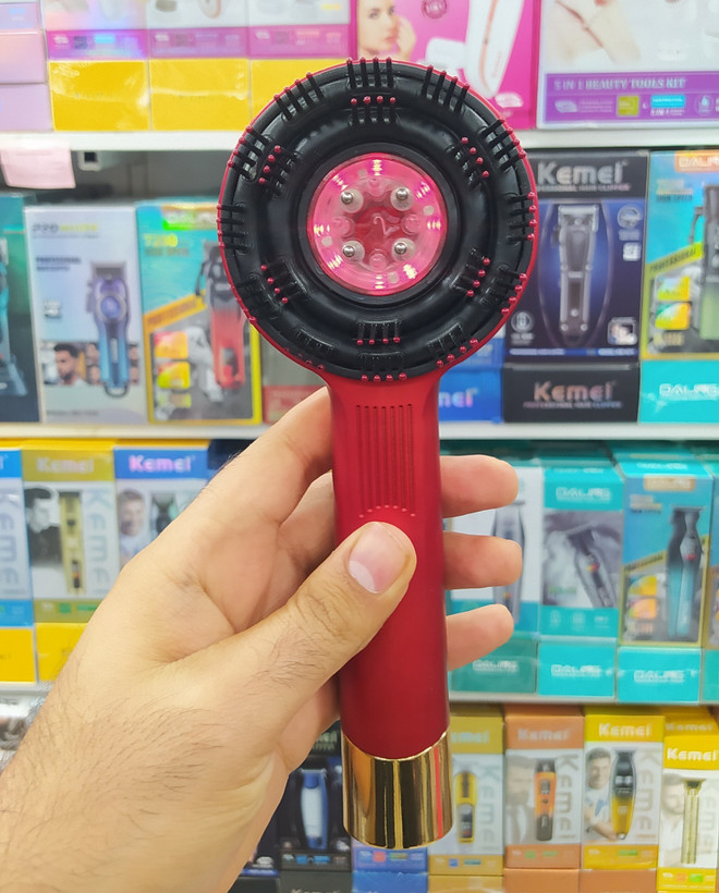 شانه و ماساژور برقی اسکالپ سر اورجینال XC-901 | روغنتراپی و تقویت ریشه مو