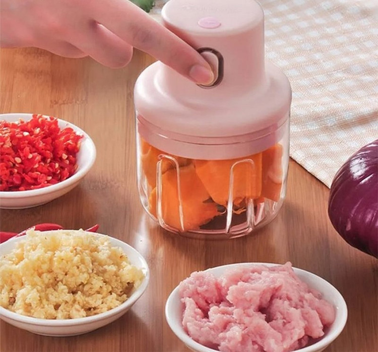مینی خردکن شارژی اورجینال Mini سه تیغه | خردکن برقی جمعوجور مناسب آشپزی سریع و غذای کودک