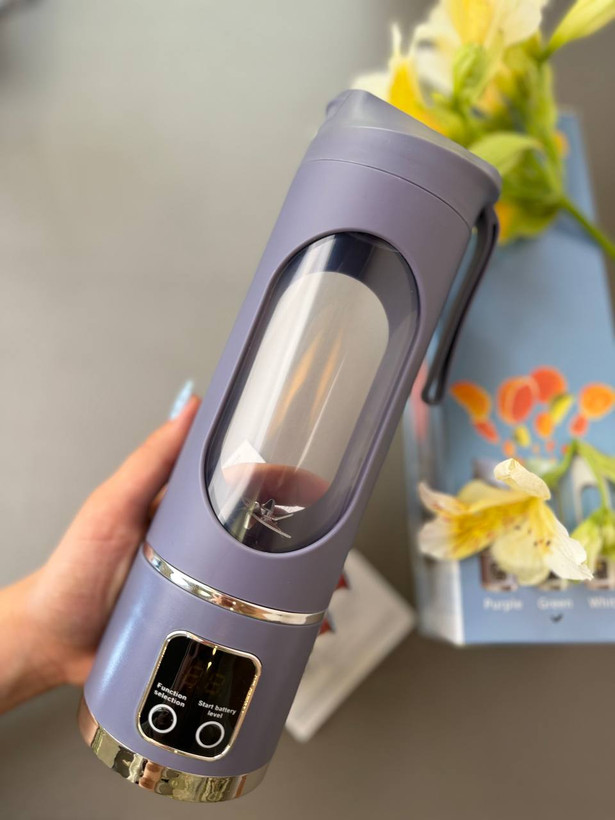 شیکر و اسموتی ساز شارژی HS-860 اورجینال | مخلوط کن 12 تیغه برقی قابل حمل برای اسموتی و پروتئین شیک