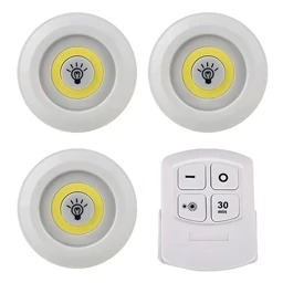 چراغ اضطراری زیر کابینتی (چراغ سقفی، چراغ مخفی) ریموت دار و باطریخور 3in1
