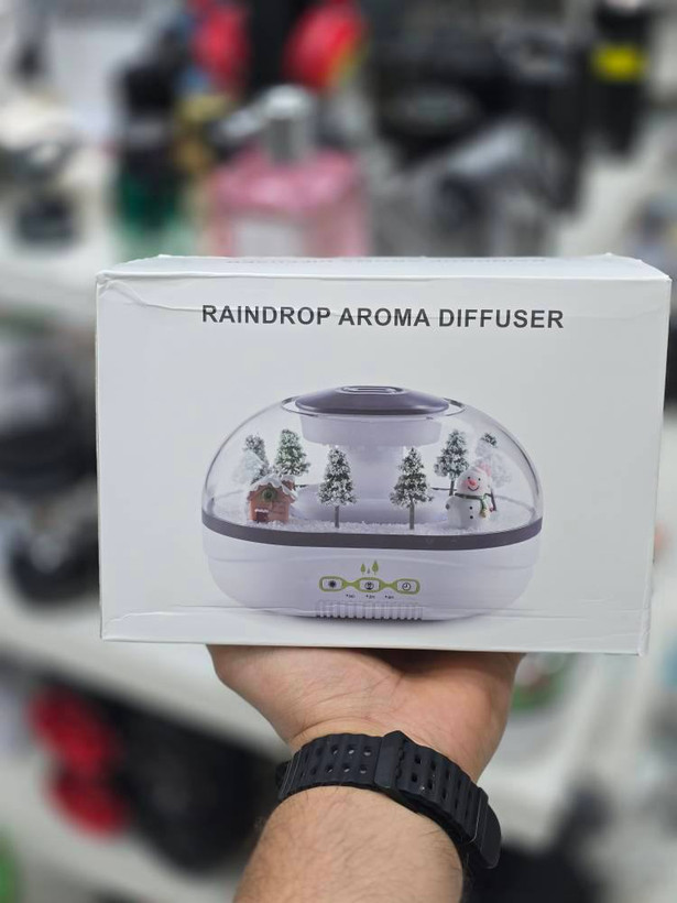 دستگاه بخور سرد و دیفیوزر معطرکننده (Raindrop Aroma Diffuser) با طرح مینیاتوری زمستانی