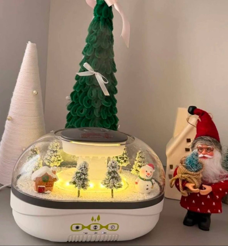 دستگاه بخور سرد و دیفیوزر معطرکننده (Raindrop Aroma Diffuser) با طرح مینیاتوری زمستانی