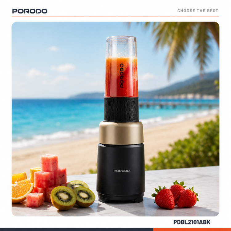مخلوطکن آبمیوهگیری اتوماتیک Porodo Blenza با عملکرد شروع به کار با فشار دادن مدل PDBL2101ABKG