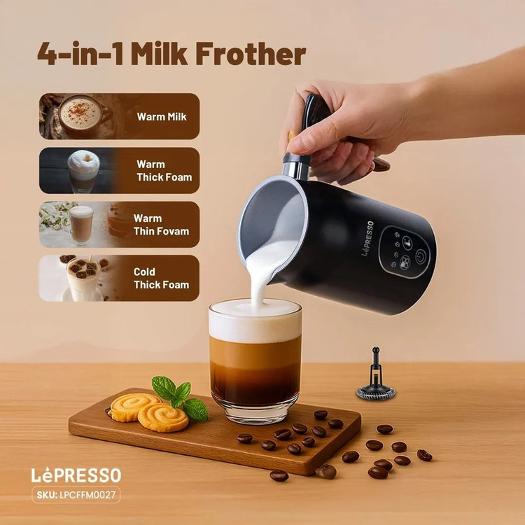 کف ساز شیر ۴ کاره LėPRESSO اورجینال مدل LPCFFM0027