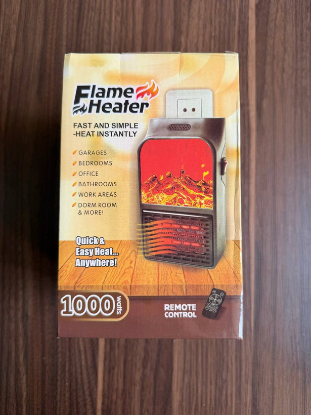 هیتر برقی پریزی Flame Heater 1000 وات طرح شومینه با ریموت کنترل