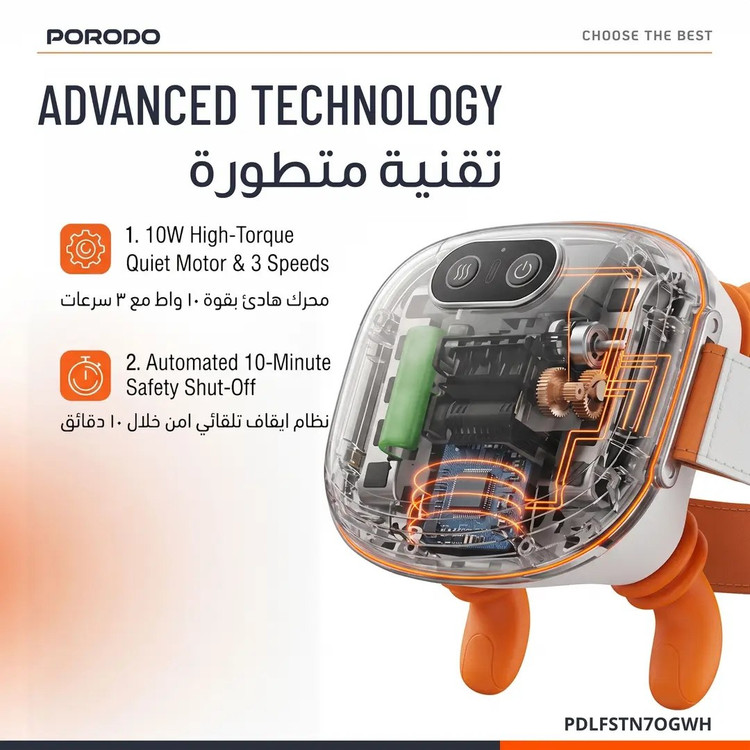ماساژور شارژی گردن و شانه طرح دست Porodo Lifestyle مدل RELAXROBO II