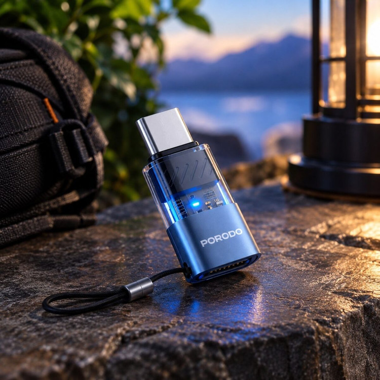 مبدل OTG لایتنینگ به تایپ سی Porodo مدل PDLTOC50GY