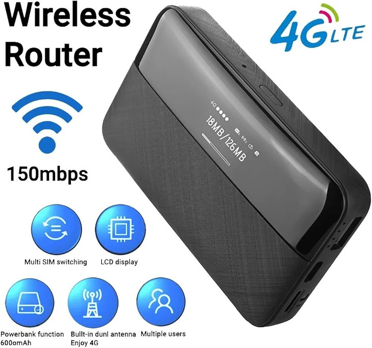 مودم جیبی اورجینال 4G LTE WiFi با باتری 6000 میلیآمپر و قابلیت پاوربانک