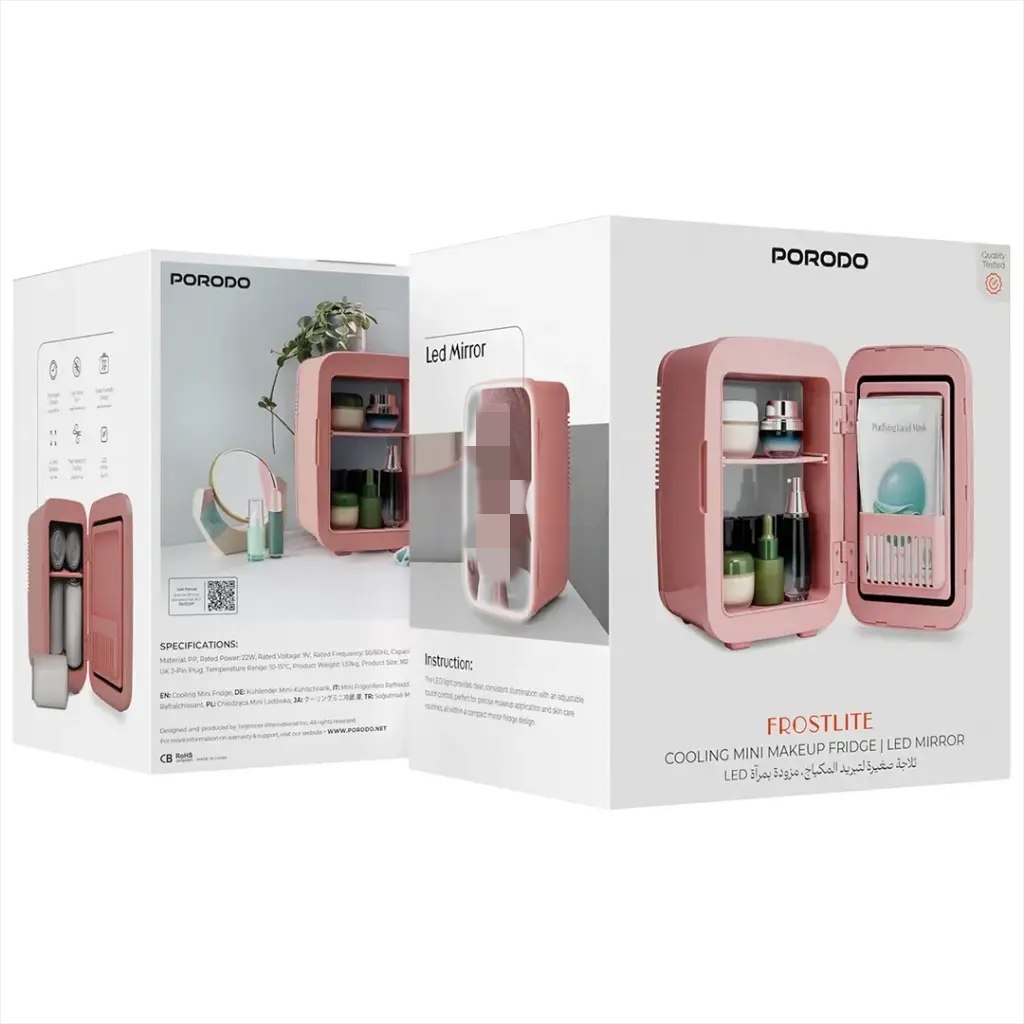 یخچال کوچک آرایشی و پوستی پرودو Porodo Frostlite با آینه LED