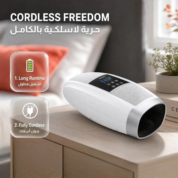 ماساژور گرمایشی دست و انگشتان پرودو مدل PD-APHNDMS-GY (Porodo Hand & Fingers Heated Massager)