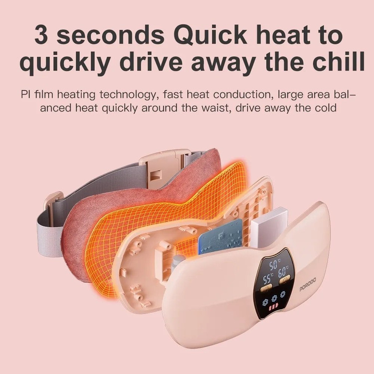 ماساژور قاعدگی شارژی پرودو مدل LFS194 (Porodo Cordless Heat Wave Massage Pad)