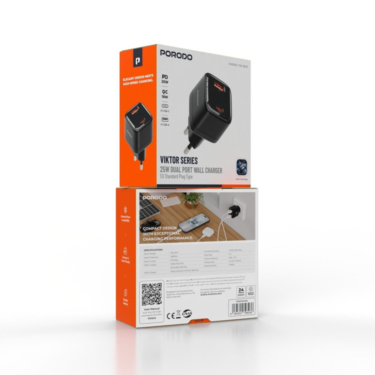 آداپتور دیواری Porodo Viktor Series PD805